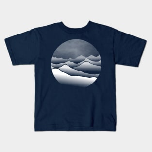 Mountains in white Kids T-Shirt